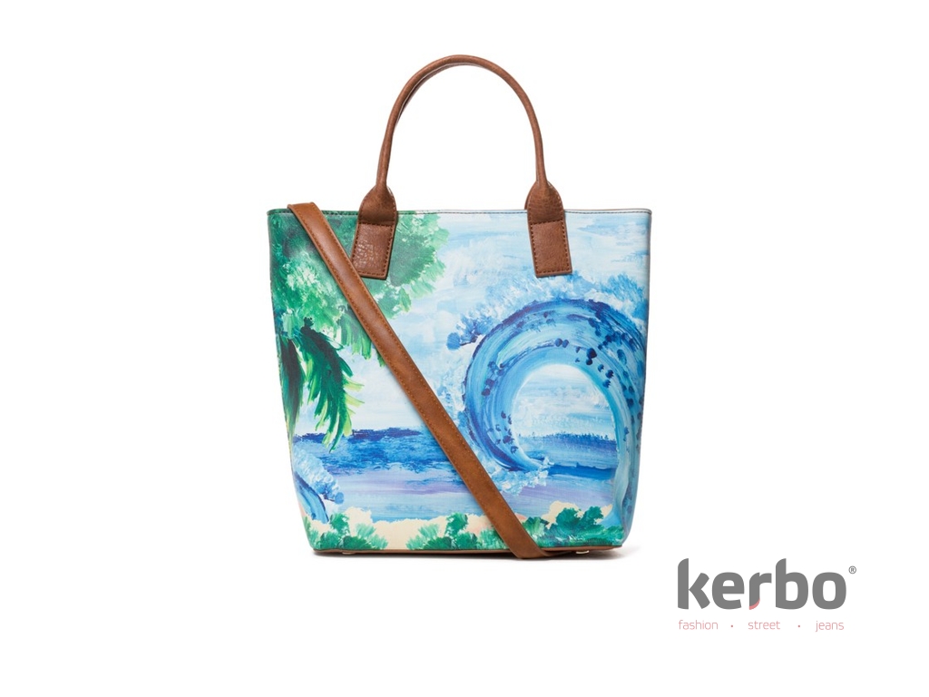 Desigual Landscape Ocean Capri Shoulder Bag Azul Cielo 
