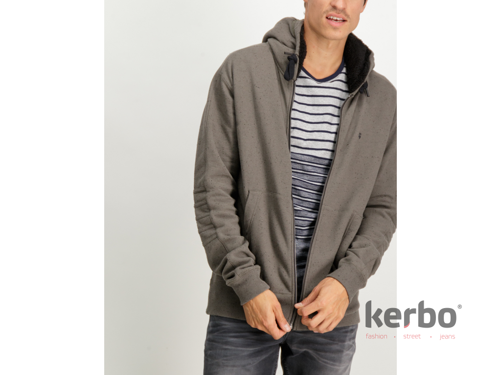 Panska mikina GARCIA CARDIGAN 3459 taupe Kerbo.cz modni oble eni pro ka dy den