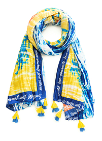 Dámský šátek DESIGUAL FOUL_TYE HAWAII 5000 NAVY
