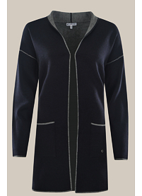 Dámský kardigan HAJO D Strick-Cardigan lange 609 marine