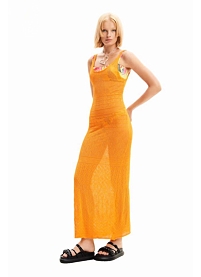 Dámské šaty DESIGUAL 24SWMF02 7002 SWIM_DRESS KENIA 7002 ORANGE