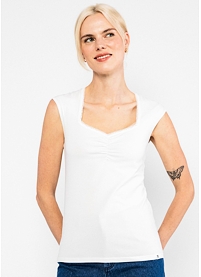 Dámské tílko Blutsgeschwister Let Romance Rule Bílá