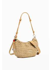 Dámská kabelka DESIGUAL HALF LOGO RAFFIA WAVERLY Béžová