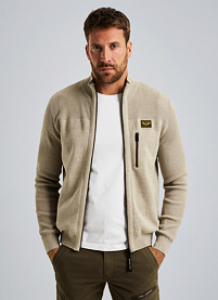 Pánský svetr PME LEGEND Cardigan with zipper closure Béžová