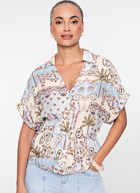 Dámská halenka Geisha Blouse string Multicolor