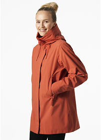 Dámský kabát HELLY HANSEN W VICTORIA MID LENGTH RAINCOAT 179 TERRACOTTA