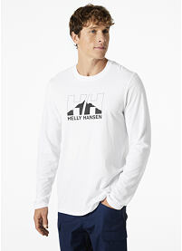 Pánské triko HELLY HANSEN NORD GRAPHIC LONGSLEEVE T-SHIR 004 WHITE