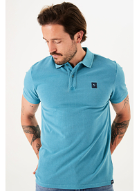 Pánské polo GARCIA Z1105 8918 mens polo ss 8918 light teal