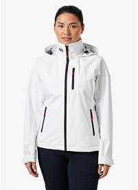 Dámská jachtařská bunda HELLY HANSEN 34448 001 W CREW HOODED JACKET 2.0 001 white