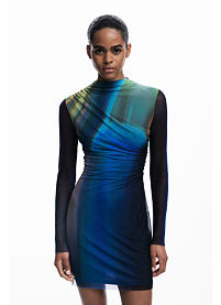 Dámské šaty DESIGUAL 25WWVK43 5080 VEST SHIRA 5080 BLUE
