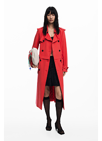 Dámský fashion kabát DESIGUAL 25WWEW17 3092 TRENCH MULTIRED 3092 RED