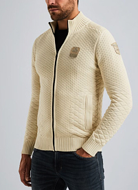 Pánský svetr PME LEGEND Cardigan with zipper closure Béžová