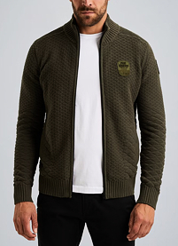 Pánský svetr PME LEGEND Cardigan with zipper closure Zelená