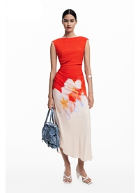 Dámské letní šaty DESIGUAL LIDA Oranžová