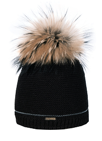 Dámská zimní čepice KERBO W BEZRE 020 černá+mýval