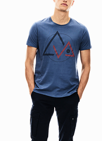 Pánské triko GARCIA mens T-shirt ss 2614 storm blue