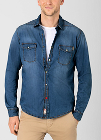 Pánská sportovní košile TIMEZONE Vintage Denim Shirt 3523