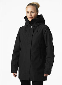 Dámský kabát HELLY HANSEN W VICTORIA MID LENGTH RAINCOAT 990 BLACK