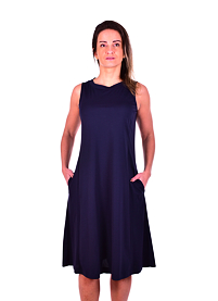 Dámské šaty SEIDEL C1610 69 Kleid ohne Arm 69 tm.modrá