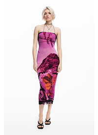 Dámské šaty DESIGUAL 25SWVK39 3184 VEST LAKECOMO LACROIX 3184 RED