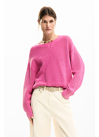 Dámský svetr DESIGUAL FINLANDIA Růžová