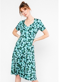 Dámské letní šaty Blutsgeschwister Zaubertal Heritage Zelená