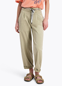 Dámské kalhoty TIMEZONE LouTZ Loose Cropped Béžová