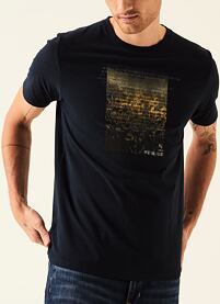 Pánské triko GARCIA mens T-shirt ss 292 dark moon
