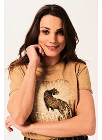 Dámské triko GARCIA ladies T-shirt 269 burnt sand