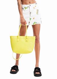 Dámská kabelka DESIGUAL BASKET BRAIDED ZAIRE 8018 YELLOW