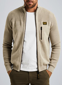 Pánská mikina PME LEGEND Cardigan with zipper closure Béžová