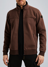 Pánská mikina PME LEGEND Sweat jacket with zipper closure Hnědá