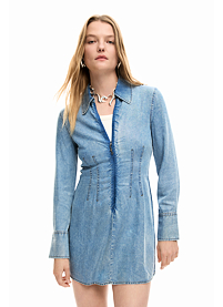 Dámské letní šaty DESIGUAL LONAN Modrá