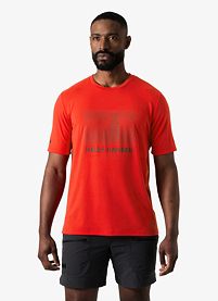 Pánské triko HELLY HANSEN HP RACE GRAPHIC T-SHIRT Červená
