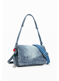 Dámská kabelka DESIGUAL HALF LOGO DENIM VENECIA 4.0 Modrá