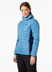Dámská zimní bunda HELLY HANSEN W VERGLAS HOOD DOWN HYBRID INS 625 BLUE FOG