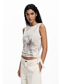 Dámské triko DESIGUAL 25WWTK21 1006 TS BRUMA 1006 WHITE