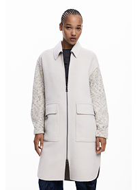 Dámský fashion kabát DESIGUAL 25WWEW59 1008 COAT JINU 1008 WHITE