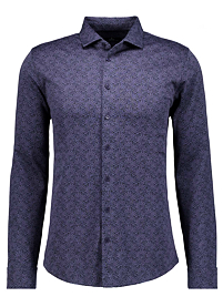 Pánská košile RAGMAN Kent collar, button through LS Modrá