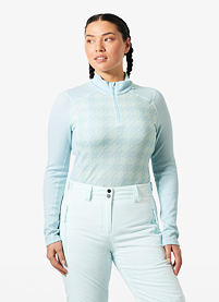 Dámské funkční triko HELLY HANSEN W LIFA MERINO MIDW GRA 1/2 ZIP Modrá