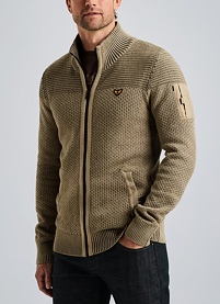 Pánský svetr PME LEGEND Cardigan with zipper closure Béžová