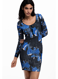 Dámské letní šaty DESIGUAL FRESNO Modrá