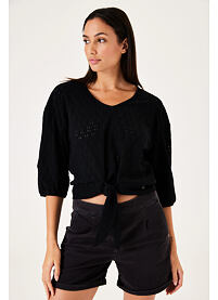 Dámská halenka GARCIA ladies shirt ss 60 black