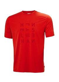 Pánské triko HELLY HANSEN 63082 223 SKOG GRAPHIC T-SHIRT 223 ALERT RED