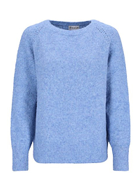 Dámský svetr HAJO D Pullover Raglanärmel, 1/1 Modrá