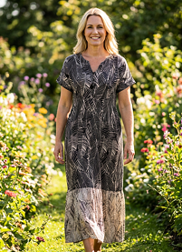 Dámské letní šaty HAJO D Kleid V Schulter Černá