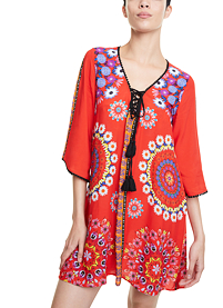 Dámská halenka DESIGUAL VEST_CRETA 3036 RED CARNATION