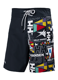 Pánské bermudy HELLY HANSEN NEWPORT BOARDSHORTS 599 NAVY BURGEE AOP