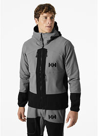 Pánská zimní bunda HELLY HANSEN ODIN BC SOFTSHELL JACKET 876 CONCRETE