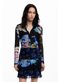 Dámské šaty DESIGUAL 25WWVK10 2000 VEST CORAL LACROIX 2000 BLACK